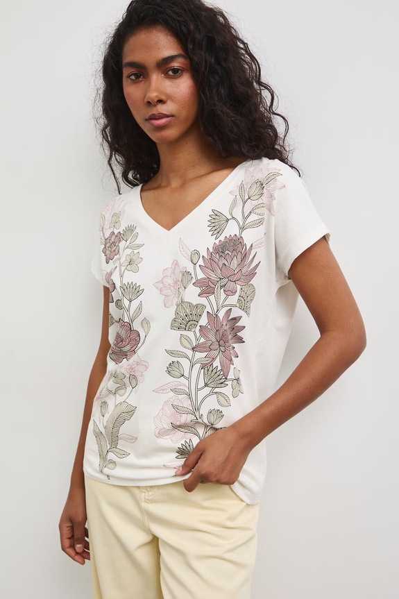 Medicine t-shirt bawełniany RW25-TSD104 beżowy RS26