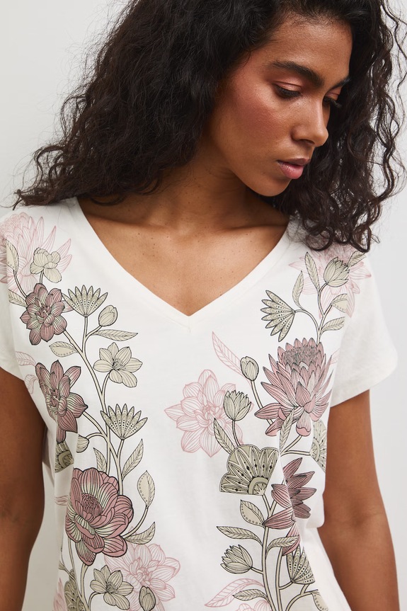 Medicine t-shirt bawełniany beżowy RW25-TSD104