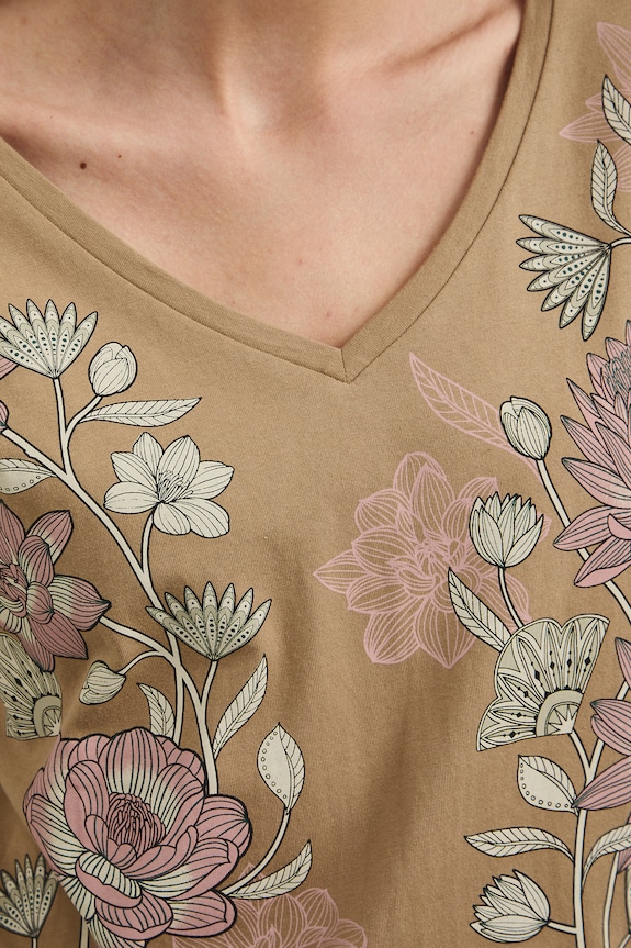 Medicine t-shirt bawełniany RW25-TSD104 beżowy