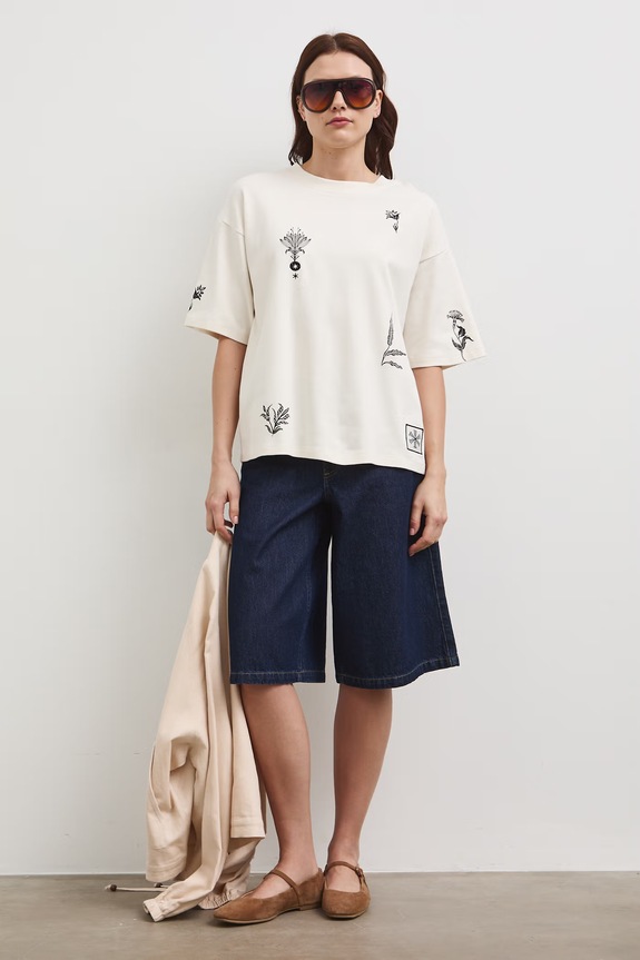 Medicine t-shirt z elastanem beżowy RW25-TSD106