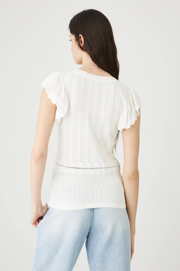 Odzież T-shirt damski ażurowy RW25-TSD111 beżowy
