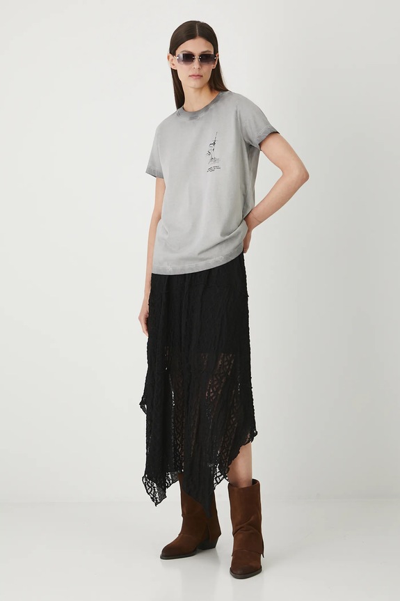 T-shirt bawełniany damski z kolekcji Lands of Legends – Avalon RW25-TSD255 szary RW25