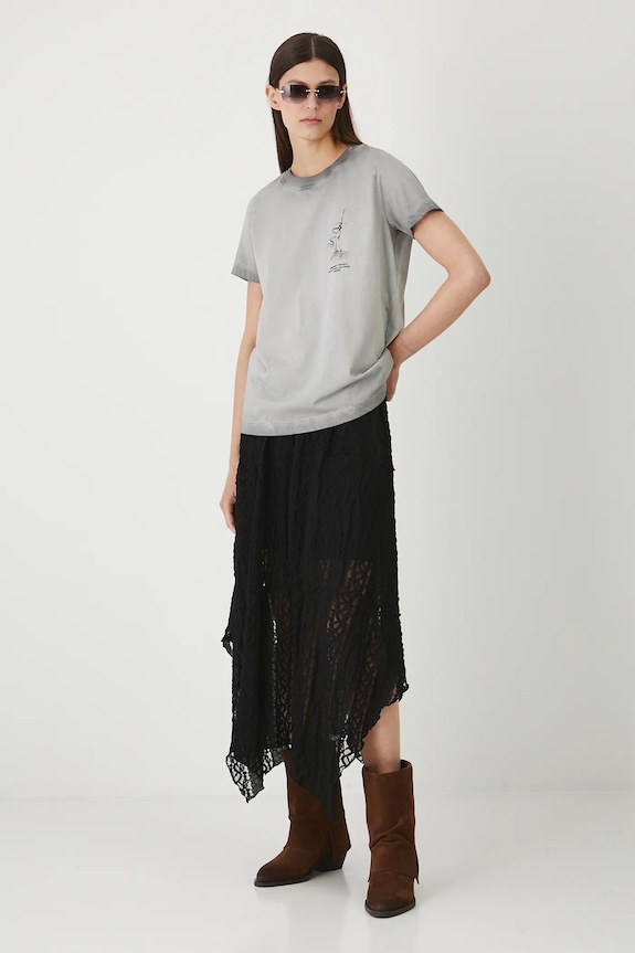 T-shirt bawełniany damski z kolekcji Lands of Legends – Avalon RW25-TSD255 szary RW25