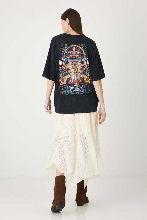 Odzież T-shirt bawełniany damski z kolekcji Lands of Legends – Shangri-La RW25-TSD256 szary