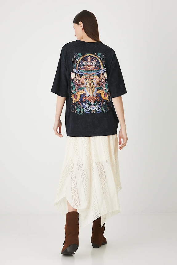 Odzież T-shirt bawełniany damski z kolekcji Lands of Legends – Shangri-La RW25-TSD256 szary