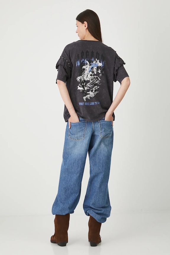 Odzież T-shirt bawełniany damski z kolekcji Lands of Legends – Asgard RW25-TSD257 szary