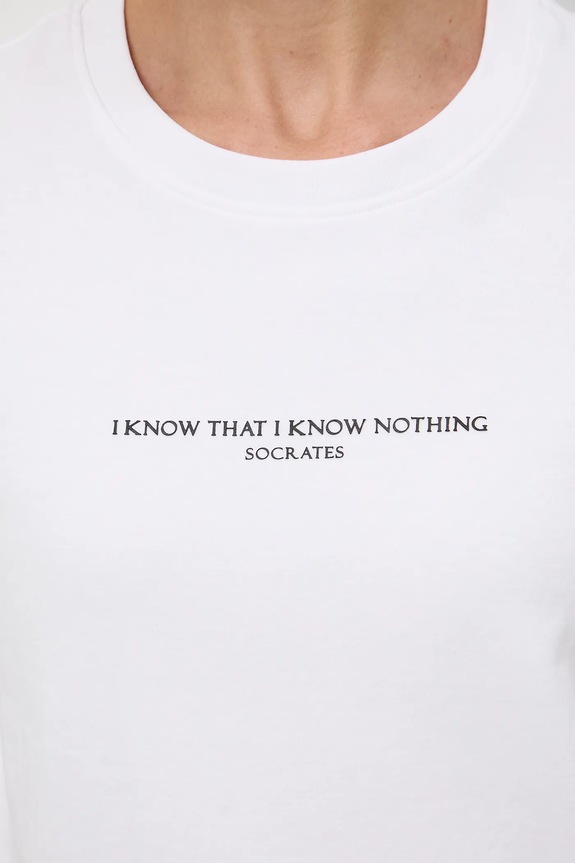 T-shirt bawełniany damski z kolekcji Science – Words of Wisdom RW25-TSD354