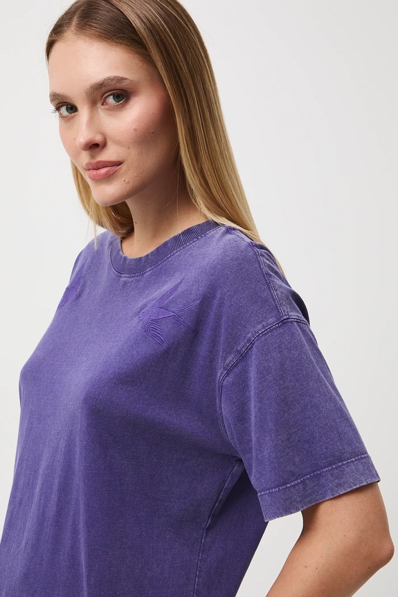 T-shirt bawełniany damski z kolekcji Tajemniczy Świat Medicine RW25-TSD550 fioletowy