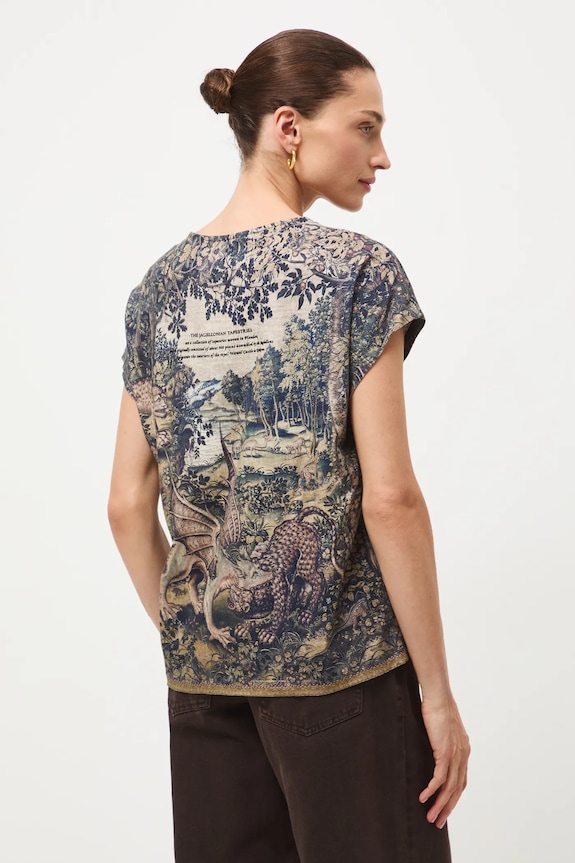 Tričko dámské Královská kolekce hnědá RW25-TSD853