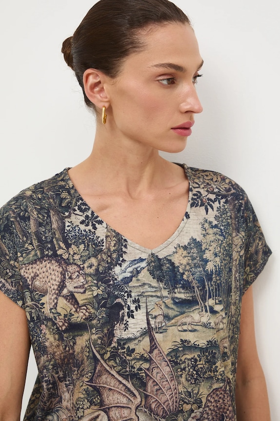 Tričko dámske Kráľovská kolekcia RW25-TSD853 hnedá