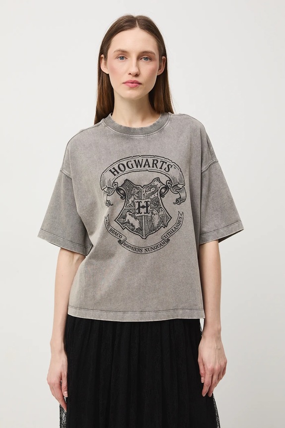 T-shirt bawełniany damski z kolekcji Harry Potter RW25-TSDB50