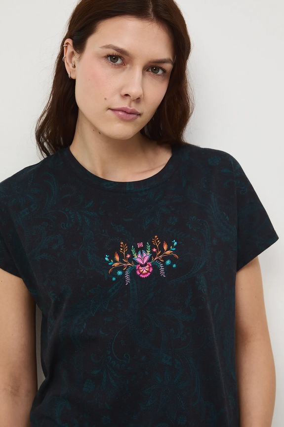 Bavlnené tričko Medicine čierna RW25-TSDC04