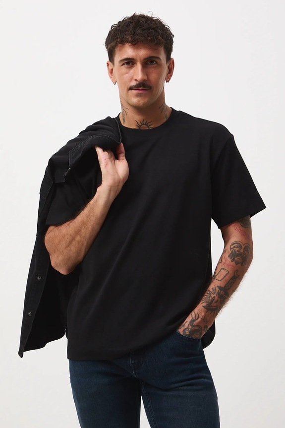 Bombažna kratka majica Medicine Okrogel črna RW25-TSM051