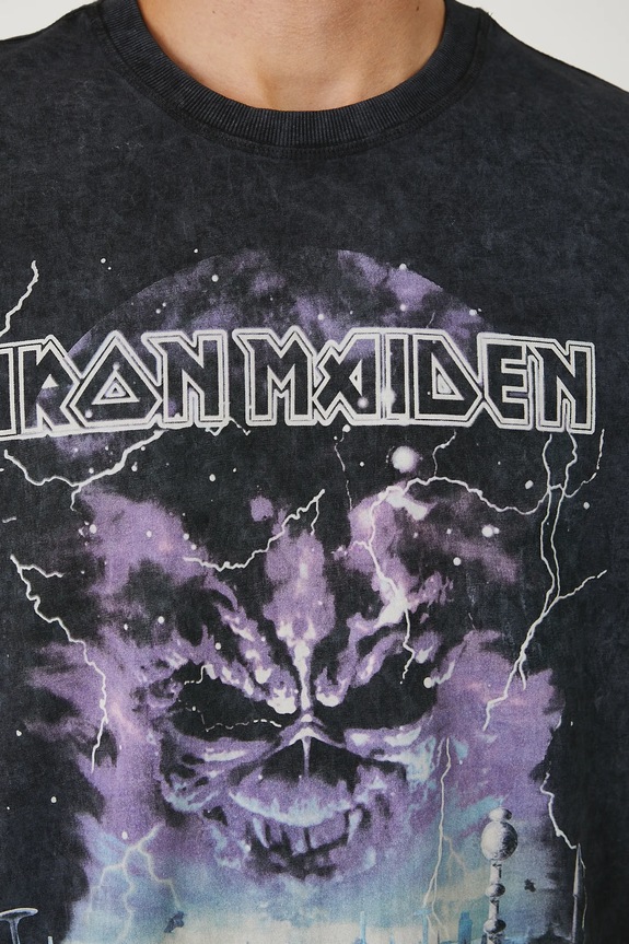 T-shirt bawełniany męski Iron Maiden RW25-TSM171 szary