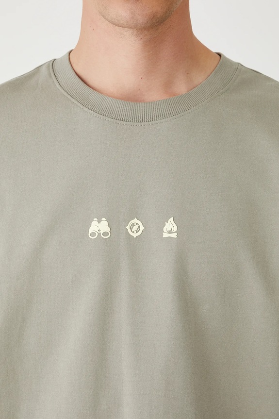 T-shirt bawełniany męski z nadrukiem RW25-TSM204