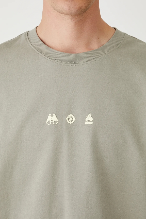 T-shirt bawełniany męski z nadrukiem RW25-TSM204