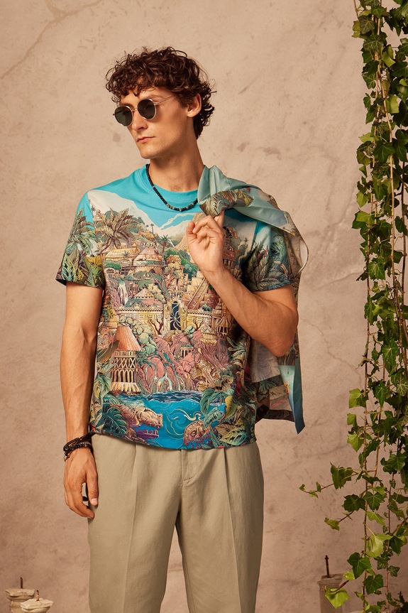 Medicine tricou cu modele multicolor RW25-TSM250