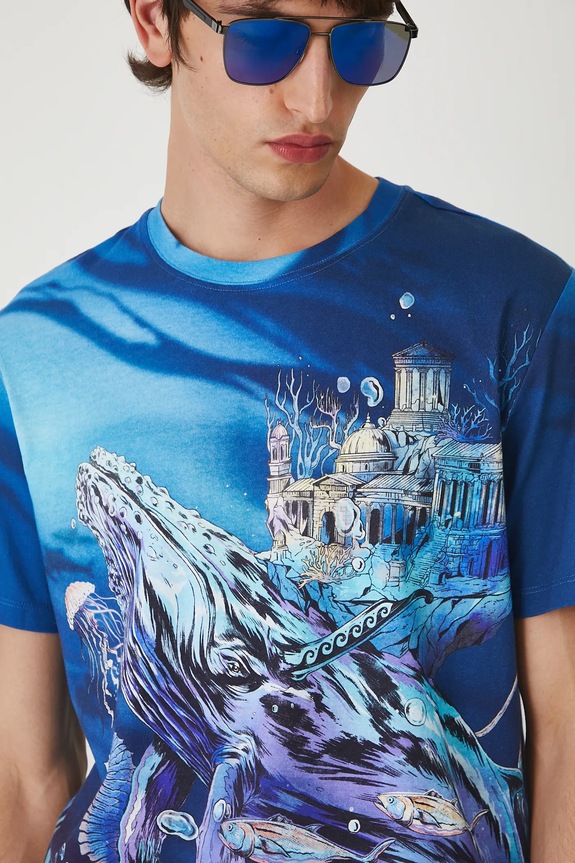 T-shirt bawełniany męski z kolekcji Lands of Legends – Atlantyda RW25-TSM251