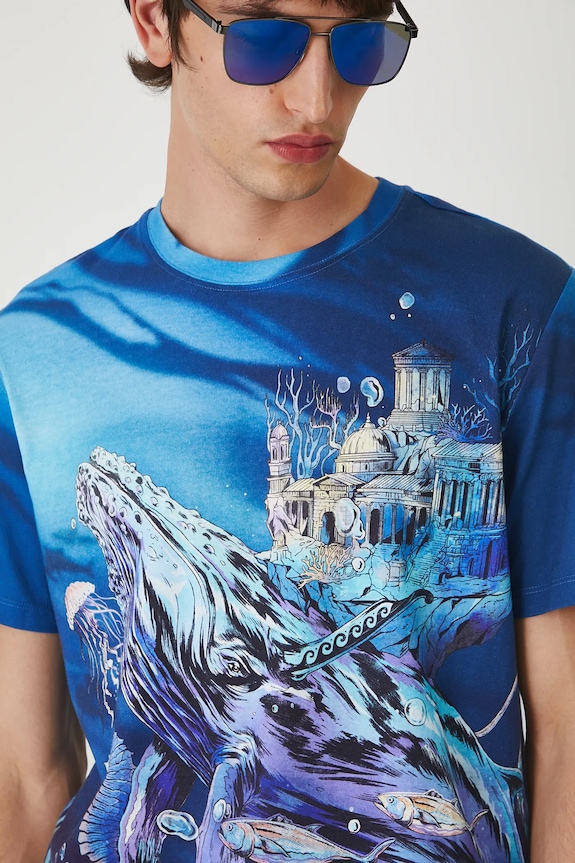 T-shirt bawełniany męski z kolekcji Lands of Legends – Atlantyda RW25-TSM251