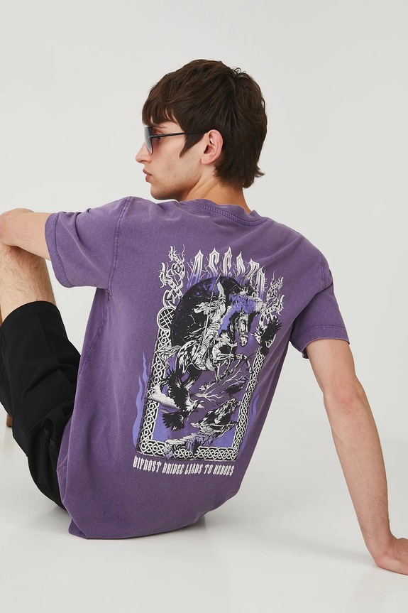 Βαμβακερό μπλουζάκι Medicine RW25-TSM259 μωβ RW25