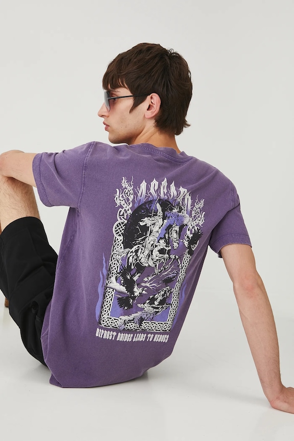 Βαμβακερό μπλουζάκι Medicine RW25-TSM259 μωβ RW25