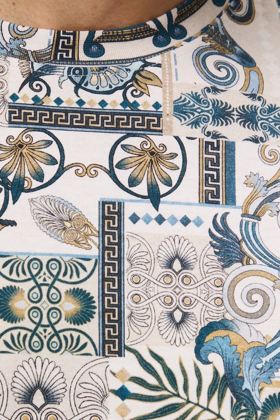 Bavlnené tričko pánske so vzorom RW25-TSM312