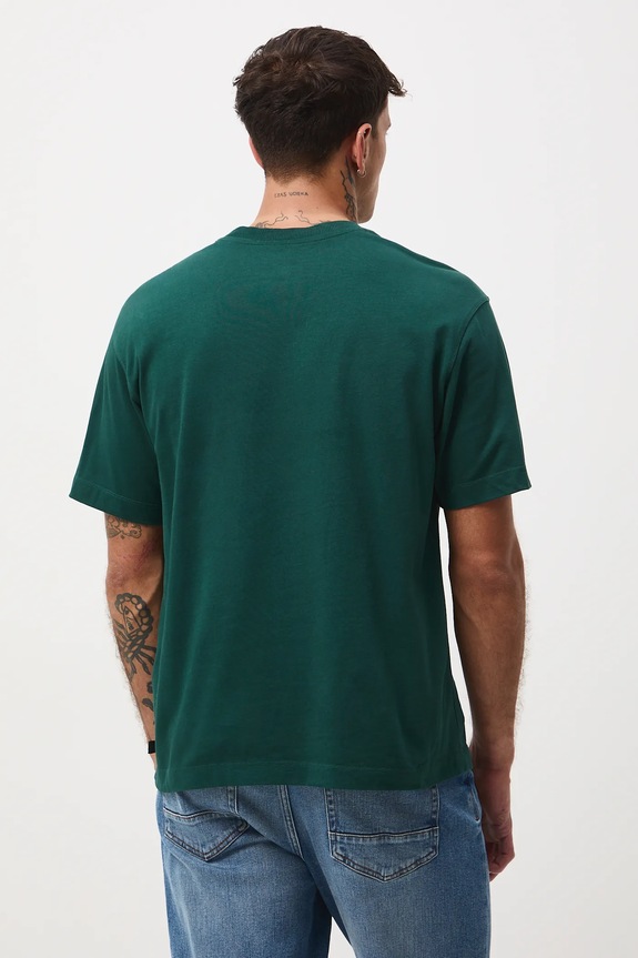 Odzież T-shirt bawełniany męski z nadrukiem RW25-TSM502 zielony