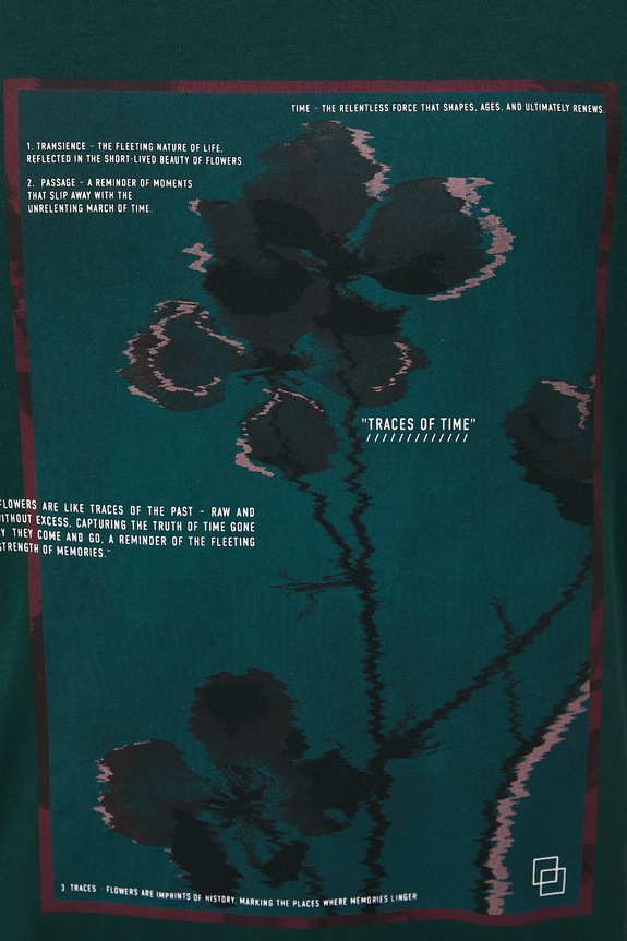 T-shirt bawełniany męski z nadrukiem RW25-TSM502 zielony