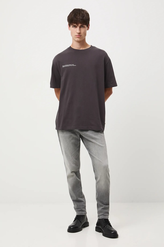 T-shirt bawełniany męski z nadrukiem RW25-TSM506 szary RW25