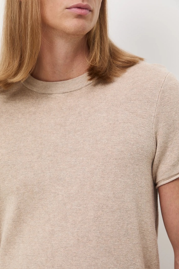 Tričko pánské melanžový RW25-TSM508 béžová