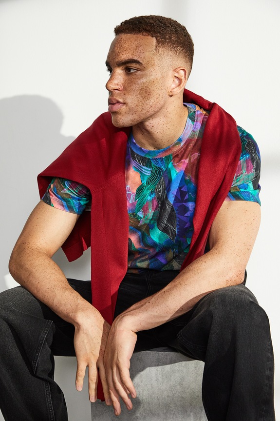 Medicine t-shirt wzorzyste multicolor RW25-TSM552