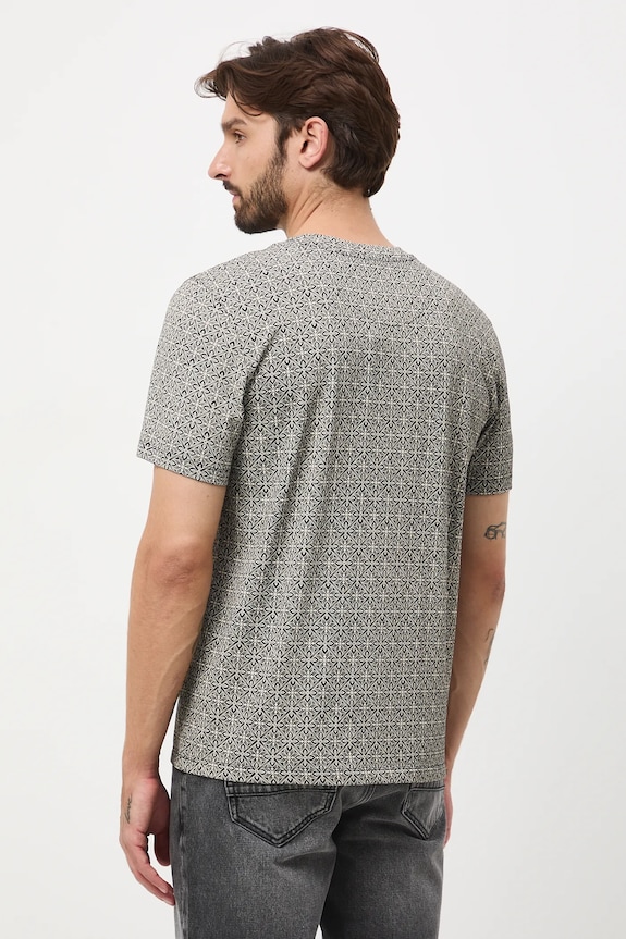 Odzież T-shirt bawełniany męski wzorzysty RW25-TSM600 czarny