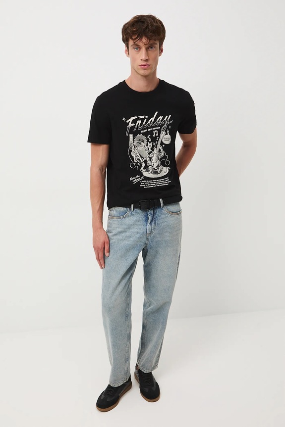 Βαμβακερό μπλουζάκι Medicine RW25-TSM603 μαύρο RW25