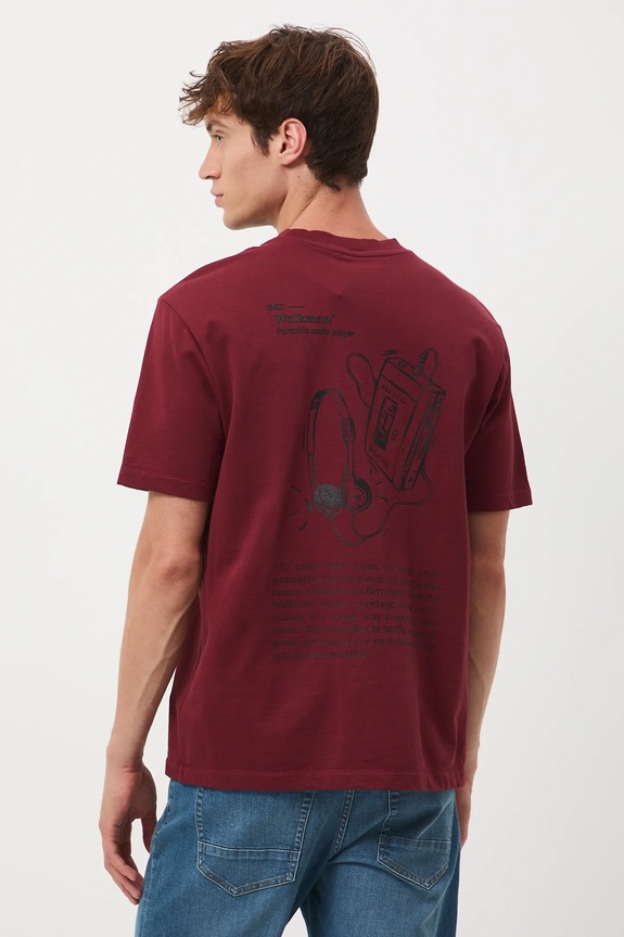T-shirt bawełniany męski z nadrukiem RW25-TSM606