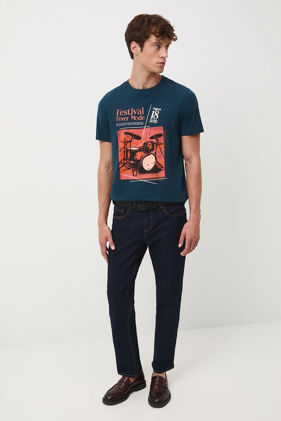 Medicine t-shirt in cotone RW25-TSM608 turchese RW25
