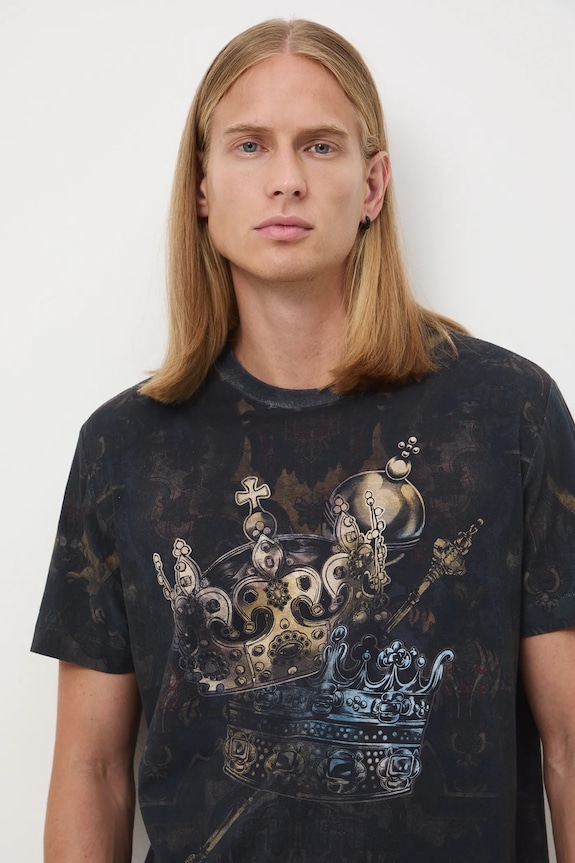 T-shirt męski z kolekcji Zamek Królewski na Wawelu x Medicine wzorzyste multicolor RW25-TSM860