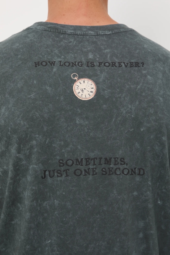 T-shirt bawełniany męski z nadrukami RW25-TSM905 zielony