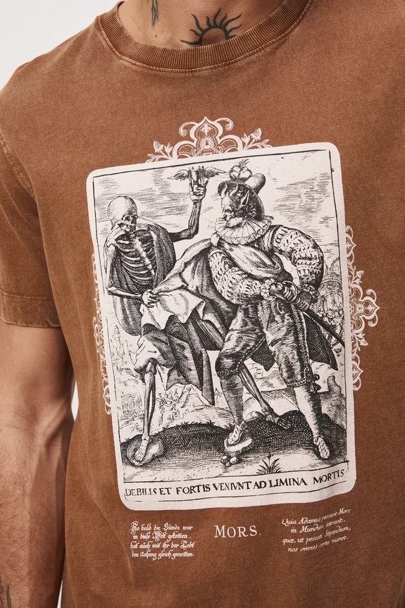 Medicine t-shirt in cotone RW25-TSMA18 marrone