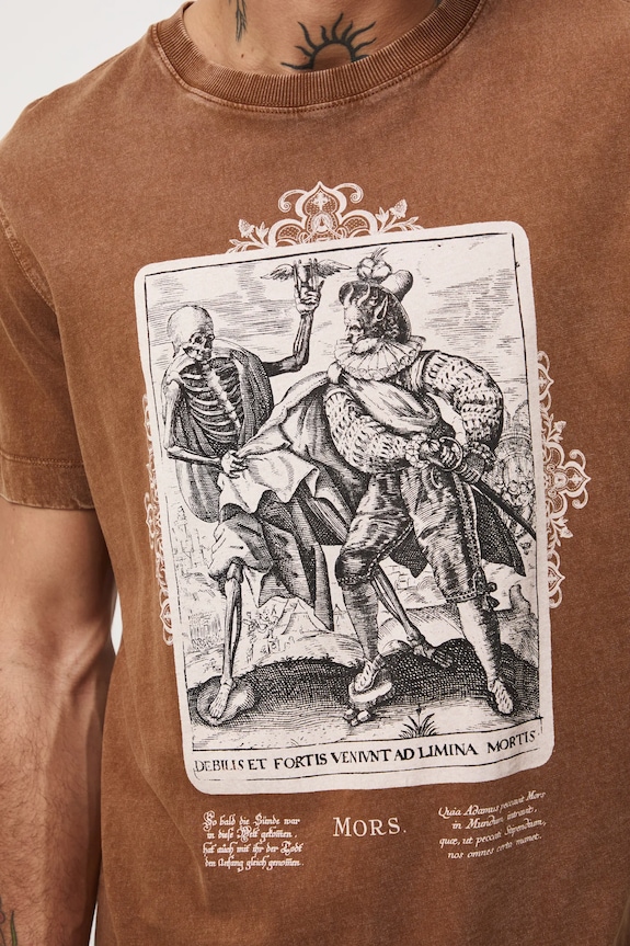 Medicine t-shirt in cotone RW25-TSMA18 marrone