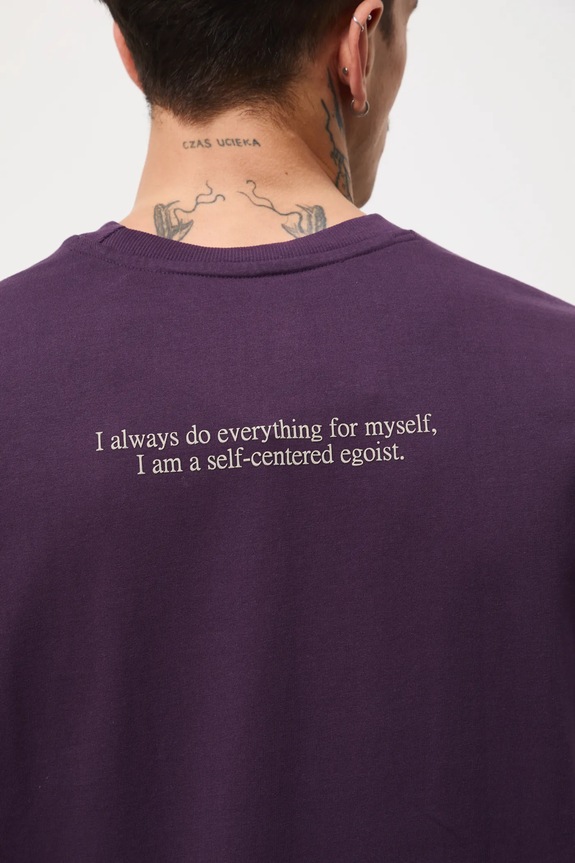 T-shirt bawełniany męski z kolekcji Zdzisław Beksiński x Medicine RW25-TSMA61 fioletowy