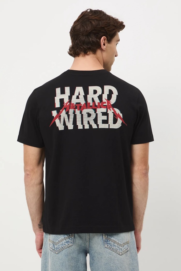 Odzież T-shirt bawełniany męski Metallica RW25-TSMA71 czarny