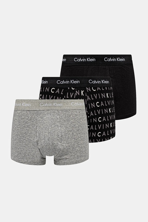 Calvin Klein Underwear - Boxeralsó (3-db) sima fekete U2664G