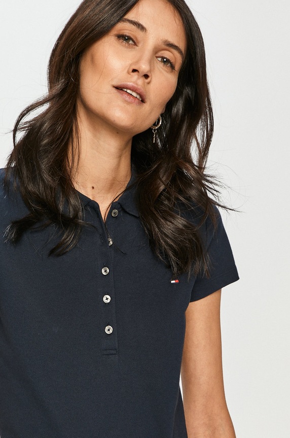 Tričko Tommy Hilfiger námořnická modř 1M57636661