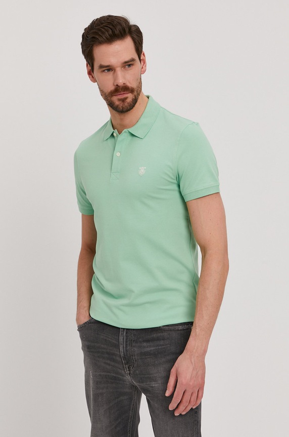 Polo tričko Selected Homme hladký zelená 16049517