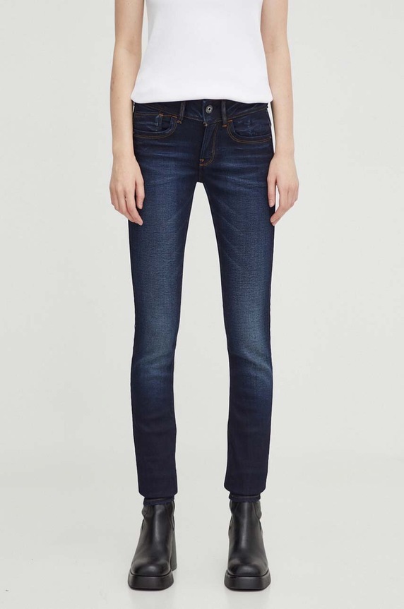 G-Star jeansy Lynn Mid Skinny granatowy 60885.6131.071