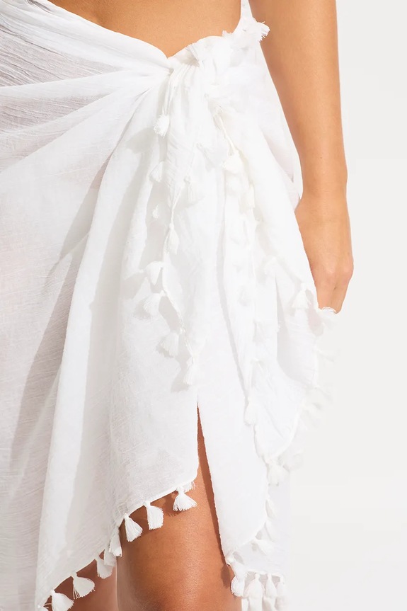Seafolly - Chusta plażowa 52965.SG.White biały