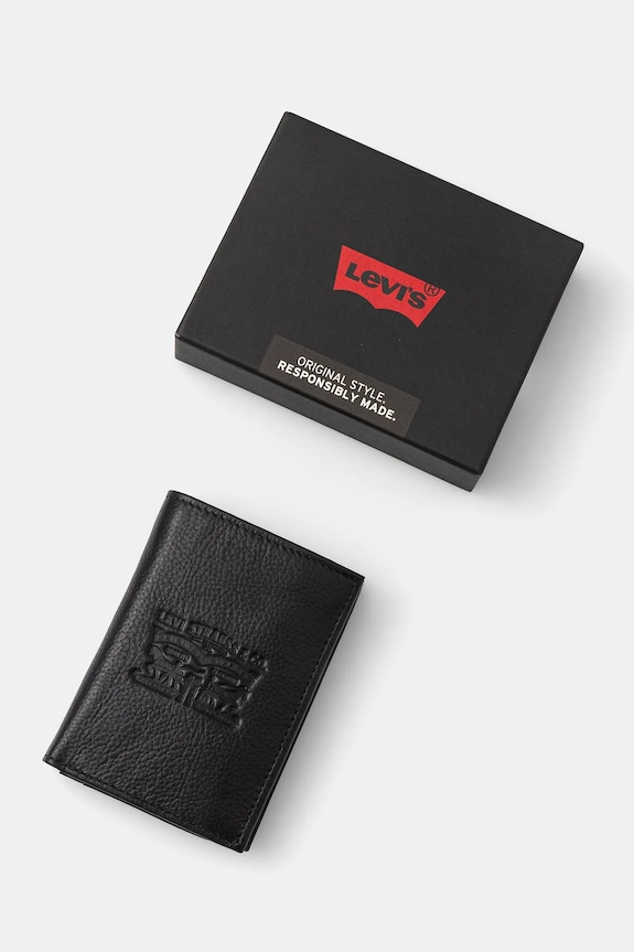 Levi's - Pénztárca skórzany fekete 222543.EU