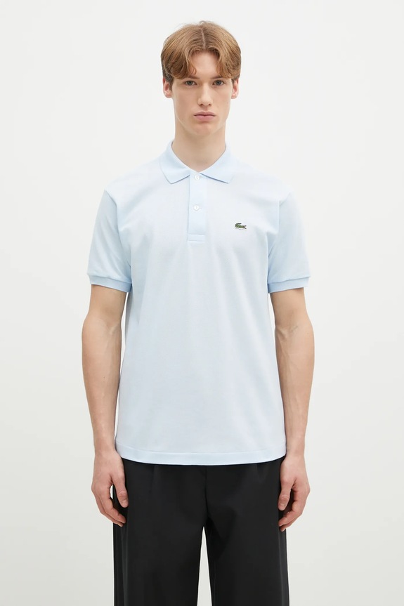 Lacoste cotton polo shirt cotton blue L1212.