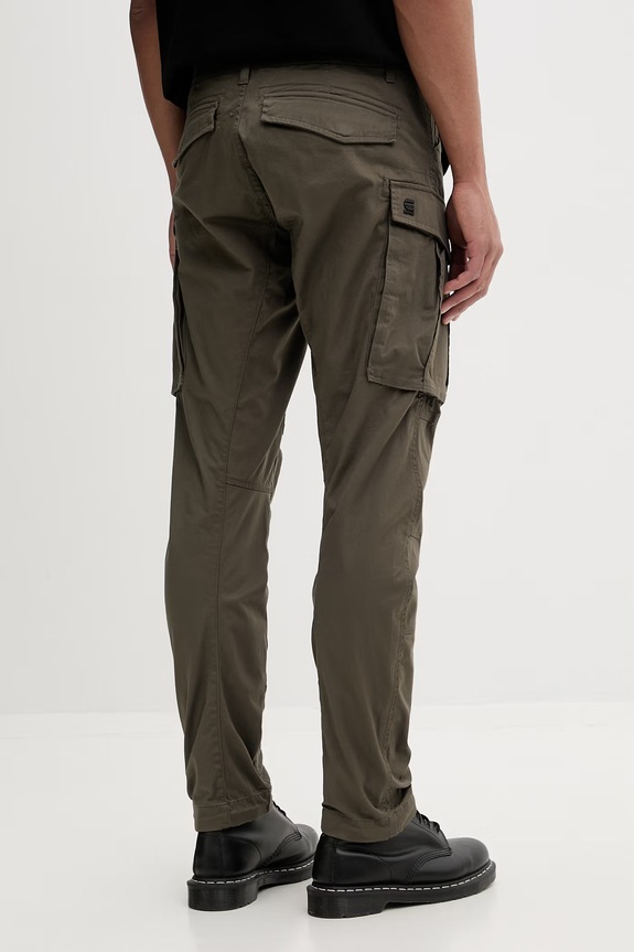 Odzież G-Star spodnie cargo męskie bawełniane z elastanem Rovic Zip 3D Regular Tapered D02190.5126.1260 zielony