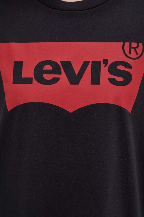 Bombažna kratka majica Levi's 17369.0201 črna